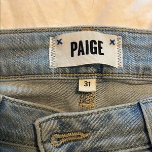 PAIGE Light Blue Ankle Crop Jeans